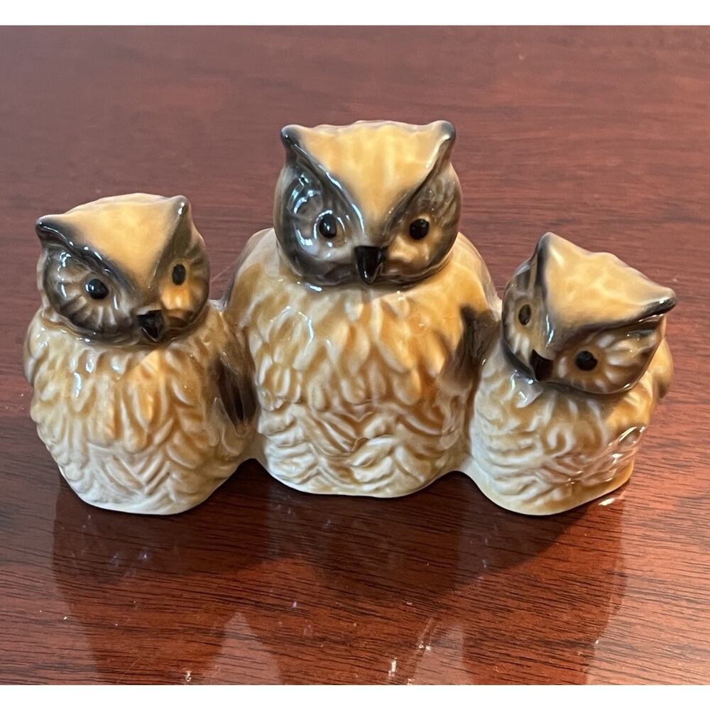 Vintage Goebel Mother and Babies Owls 3834007 West Germany Figurine